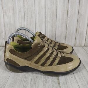 Ecco Shock Point Sneaker Shoe Brown Green Women's EU 38 US 7-7.5